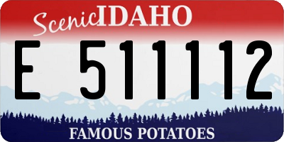 ID license plate E511112