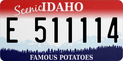 ID license plate E511114