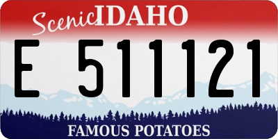 ID license plate E511121