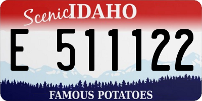 ID license plate E511122