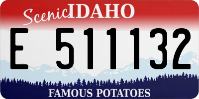 ID license plate E511132