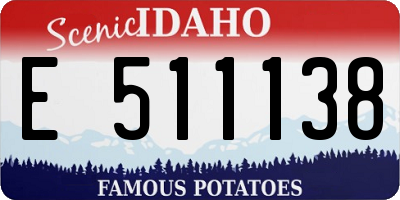 ID license plate E511138