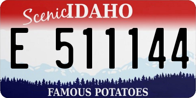 ID license plate E511144