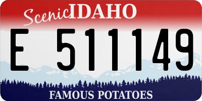 ID license plate E511149