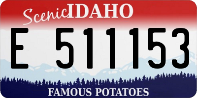 ID license plate E511153