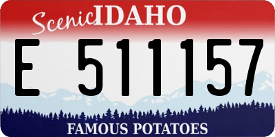 ID license plate E511157