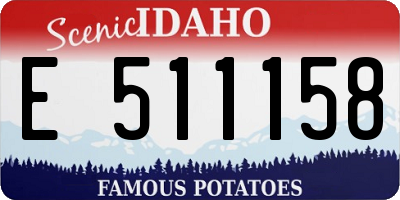 ID license plate E511158