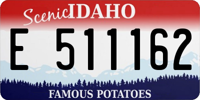 ID license plate E511162
