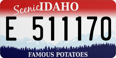 ID license plate E511170
