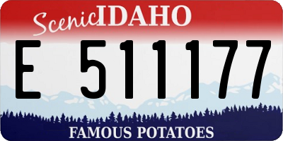 ID license plate E511177