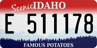 ID license plate E511178