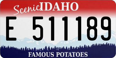 ID license plate E511189