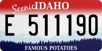 ID license plate E511190