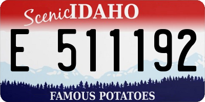 ID license plate E511192