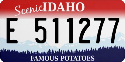 ID license plate E511277