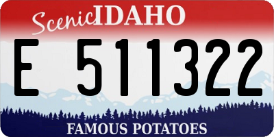 ID license plate E511322