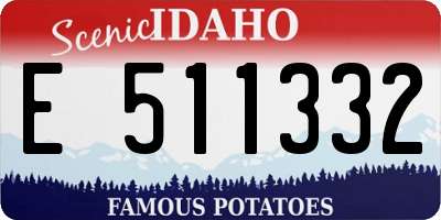 ID license plate E511332