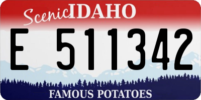 ID license plate E511342