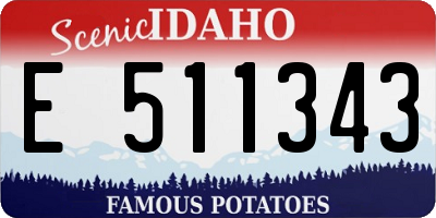 ID license plate E511343