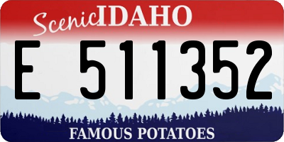 ID license plate E511352