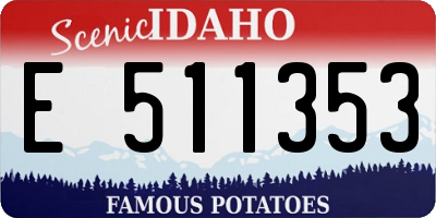 ID license plate E511353