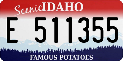 ID license plate E511355