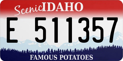 ID license plate E511357