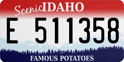 ID license plate E511358