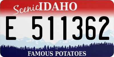 ID license plate E511362