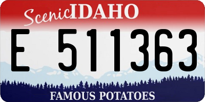 ID license plate E511363