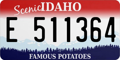 ID license plate E511364