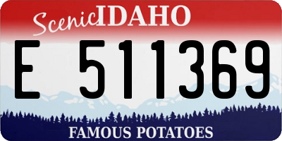 ID license plate E511369