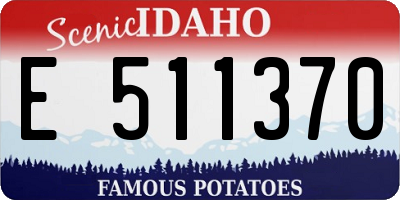 ID license plate E511370