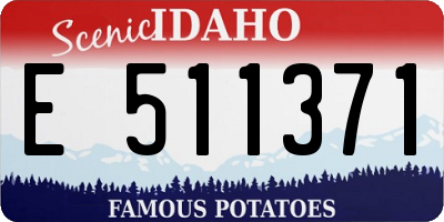 ID license plate E511371