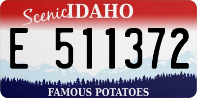 ID license plate E511372