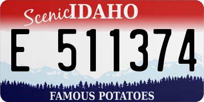 ID license plate E511374