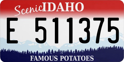 ID license plate E511375