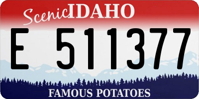ID license plate E511377