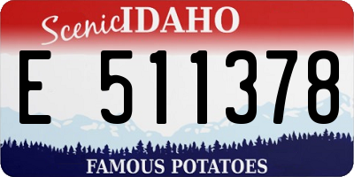 ID license plate E511378