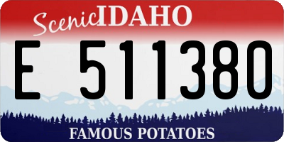 ID license plate E511380