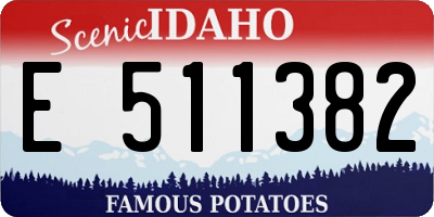 ID license plate E511382