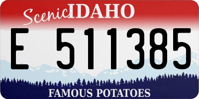 ID license plate E511385