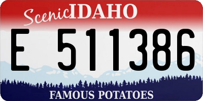 ID license plate E511386