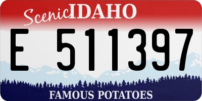 ID license plate E511397