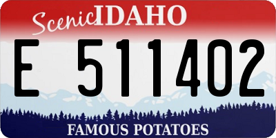 ID license plate E511402