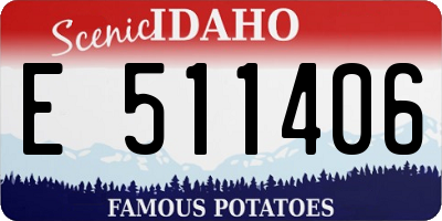 ID license plate E511406