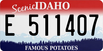 ID license plate E511407