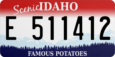 ID license plate E511412