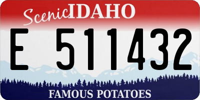 ID license plate E511432