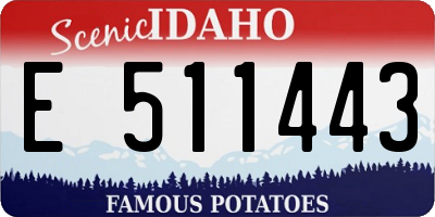 ID license plate E511443
